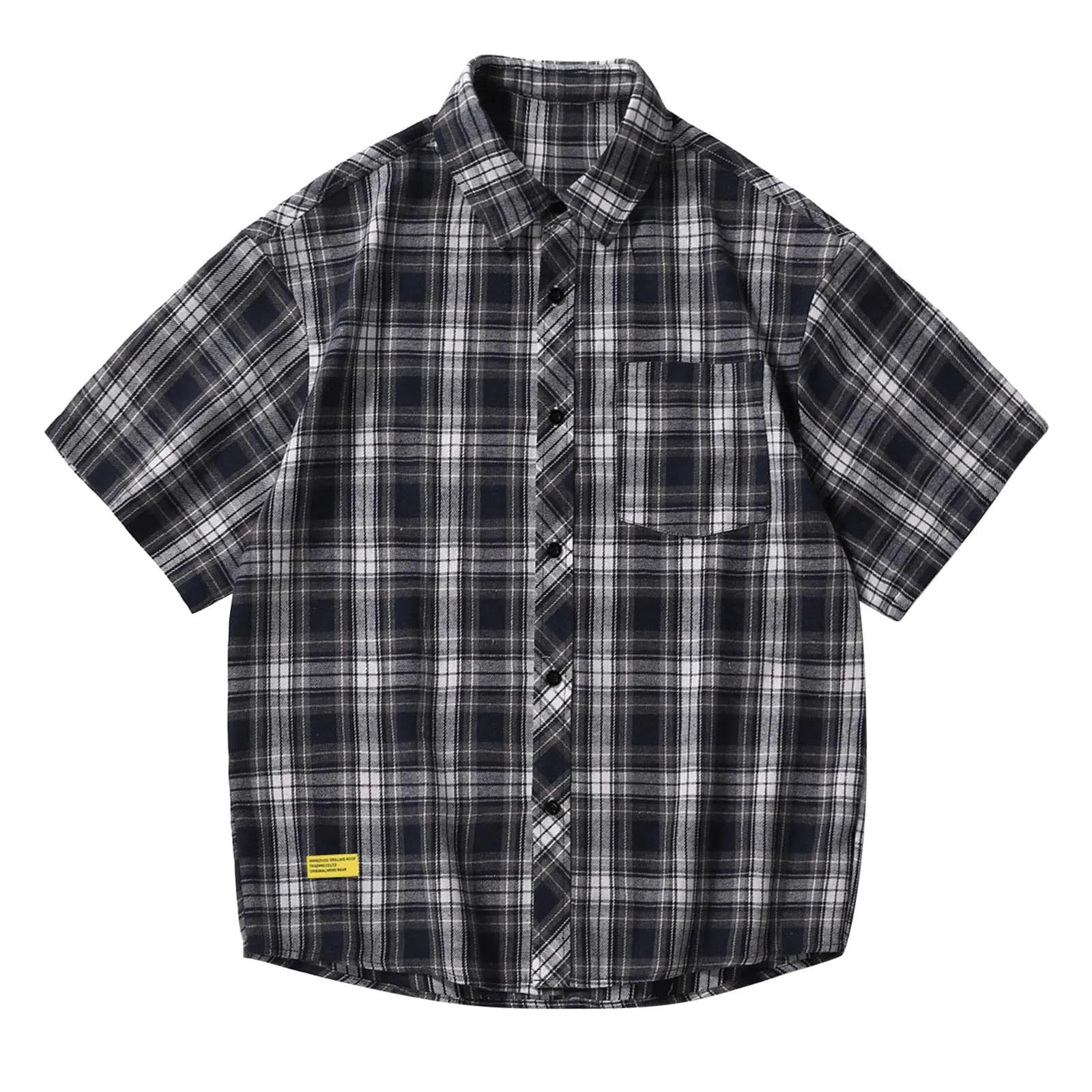 Men's Plaid Cropped shirt